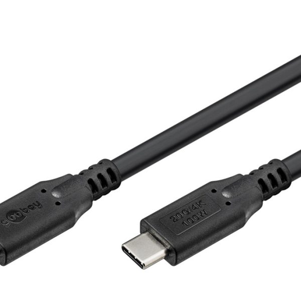 GOOBAY καλώδιο USB-C 74196, USB4, 100W, 20Gbps, 4K/60Hz, 1.5m, μαύρο