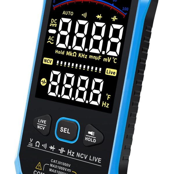 FNIRSI ψηφιακό πολύμετρο S1, 1000V AC/DC, NCV, RMS, επαναφορτιζόμενο