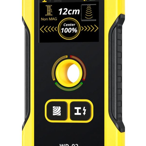 FNIRSI ψηφιακός αναλυτής τοίχου WD-02, ανίχνευση μετάλλου/ξύλου/καλωδίων, επαναφορτιζόμενος