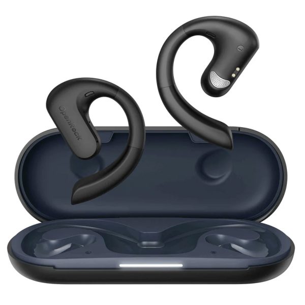 OPENROCKS earphones με θήκη φόρτισης OpenRock S, Open Wearable Stereo, ANC, μαύρο, by OneOdio
