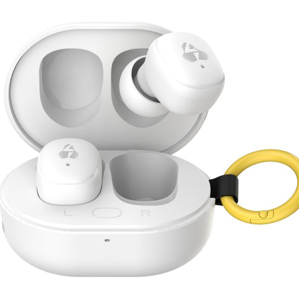 POWERTECH earphones με θήκη φόρτισης PT-1393, True Wireless, 6mm, 25/230mAh, λευκά