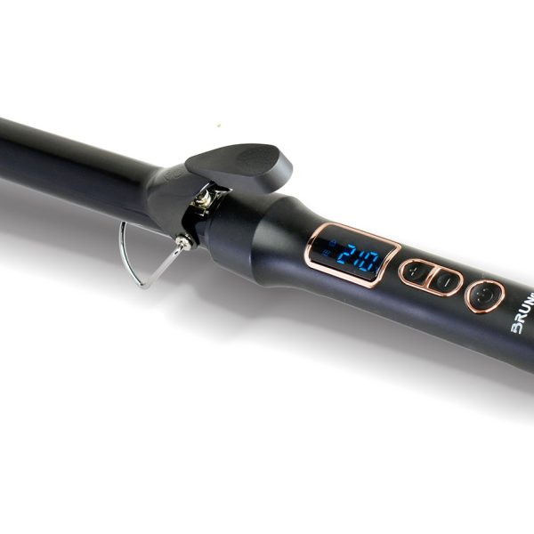 BRUNO BRN-0218 Ψαλίδι μαλλιών για μπούκλες με κεραμικό κύλινδρο 25mm, 60W, ψηφιακή ένδειξη, black-copper