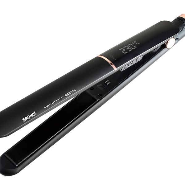 BRUNO BRN-0219 Ισιωτική πρέσα μαλλιών με κεραμικές πλάκες, 50W, ψηφιακή ένδειξη, black-copper
