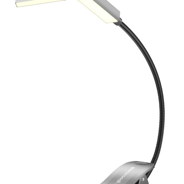 GLOCUSENT LED φακός διαβάσματος GLCSNTA2301, επαναφορτιζόμενος, έως 50lm, γκρι