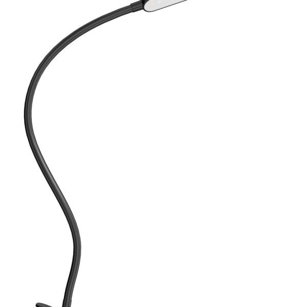 GLOCUSENT φωτιστικό γραφείου GLCSNTA1901 με κλιπ, τηλεχειριστήριο, έως 220lm, μαύρο