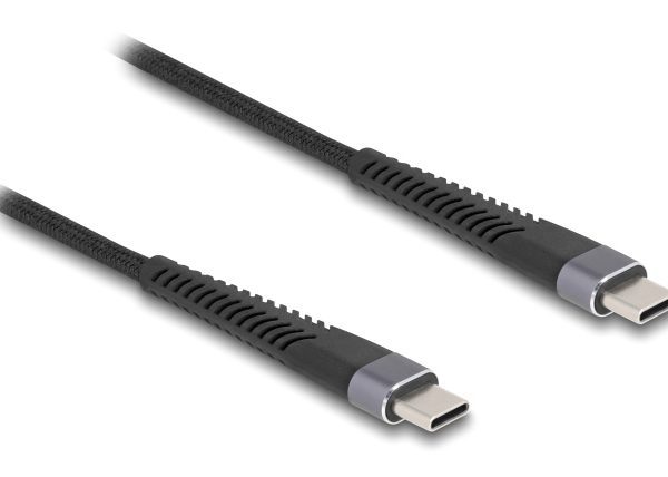 DELOCK καλώδιο USB-C 81124, 60W, 480Mbps, 1m, μαύρο