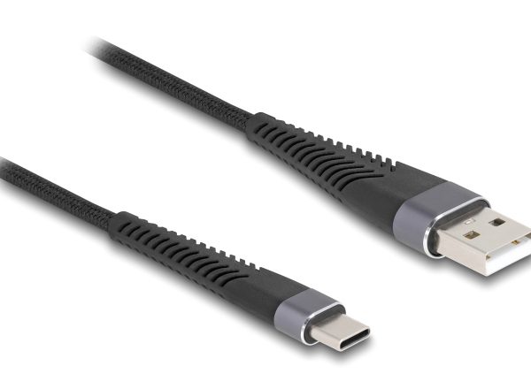 DELOCK καλώδιο USB σε USB-C 81122, 60W, 480Mbps, 2m, μαύρο