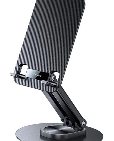 USAMS επιτραπέζια βάση για tablet ZJ080 έως 12", foldable, μαύρη