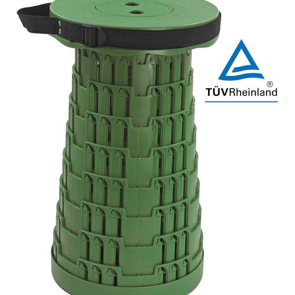 POWERTECH πτυσσόμενο καρεκλάκι HUH-0232, αντοχή έως 250kg, 25.5x45cm, πράσινο