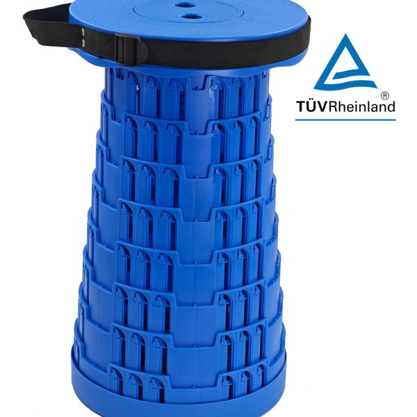 POWERTECH πτυσσόμενο καρεκλάκι HUH-0234, αντοχή έως 250kg, 25.5x45cm, μπλε