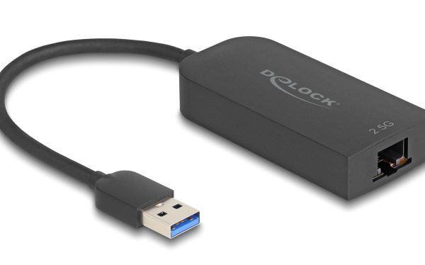 DELOCK αντάπτορας δικτύου 66045, USB, 2.5Gbps Ethernet, μαύρος
