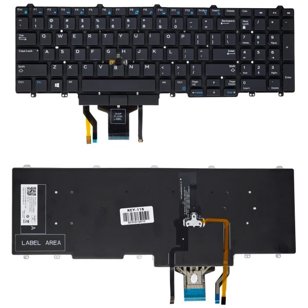 Πληκτρολόγιο για Dell Latitude 5580/5590/5550/5570 Precision 3510/7510/7710 KEY-116 με backlight, US, μαύρο