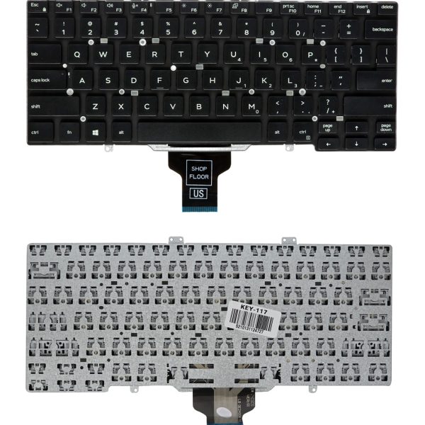 Πληκτρολόγιο για Dell Latitude 5400/5401/5411/5410/7400 KEY-117, US, μαύρο