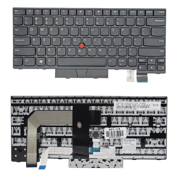 Πληκτρολόγιο για Lenovo ThinkPad T480 KEY-118, US, μαύρο