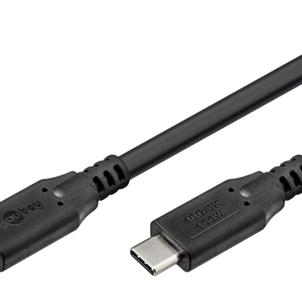 GOOBAY καλώδιο USB-C 74193, USB4, 100W, 40Gbps, 8K/60Hz, 2m, μαύρο