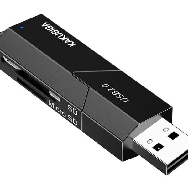 KAKUSIGA card reader KSC-1411 για SD & micro SD, 480Mbps, USB σύνδεση, μαύρο