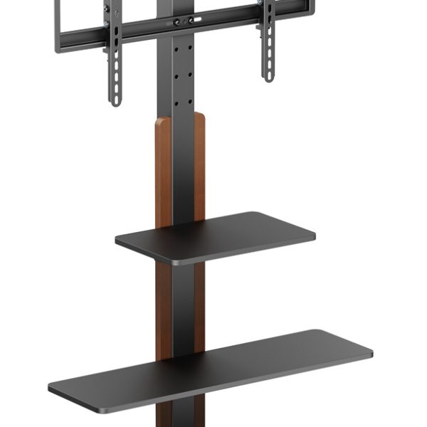 POWERTECH βάση τηλεόρασης δαπέδου PT-1422, 32-75", έως 40kg, με ράφια