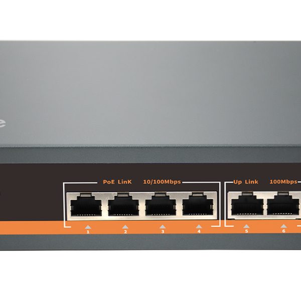LONGSE PoE switch HT42FA με 4x LAN & 2x WAN θύρες, 10/100Mbps