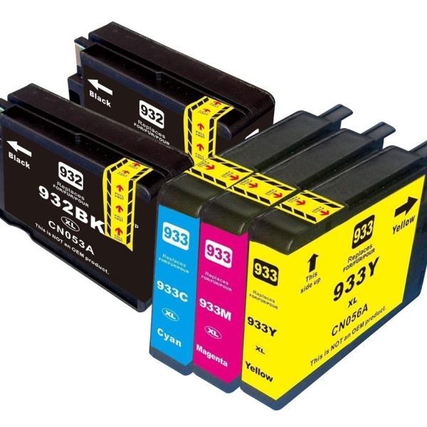 Σετ συμβατά Inkjet για HP, 2x 932XL μαύρο, 1x 933XL magenta, 1x 933XL κίτρινο, 1x 933XL κυανό