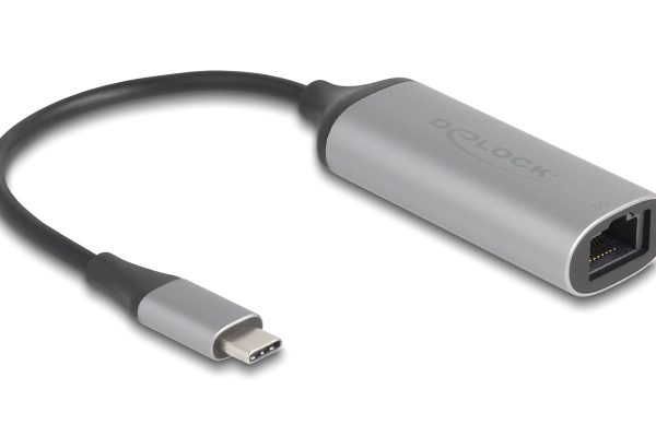 DELOCK αντάπτορας δικτύου 81570, USB-C, 5Gbps Ethernet, ασημί
