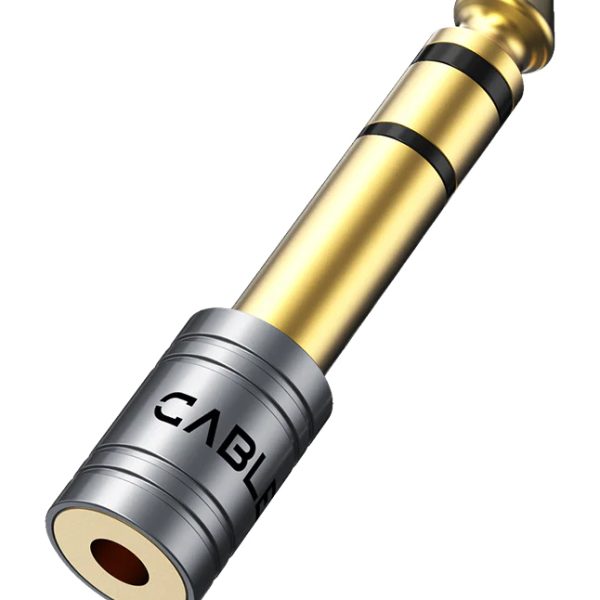 CABLETIME αντάπτορας ήχου 6.3mm σε 3.5mm CT-6M3F-AG, gold plated, γκρι