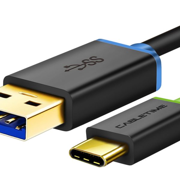 CABLETIME καλώδιο USB-C σε USB CT-C160-U33-CMAMG, 3A, 5Gbps, 3m, μαύρο