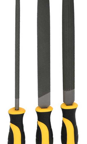 DELI σετ λίμες DL75108 με αντιολισθητική λαβή, μετάλλου, 200mm, 3τμχ