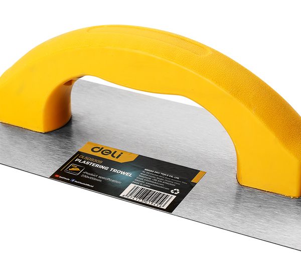 DELI σπάτουλα σοβατίσματος DL509309 με πλαστική λαβή, χάλυβας άνθρακα, 230x100mm