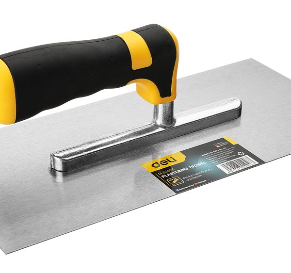 DELI σπάτουλα σοβατίσματος DL509311 με αντιολισθητική λαβή, χάλυβας άνθρακα, 280x130mm