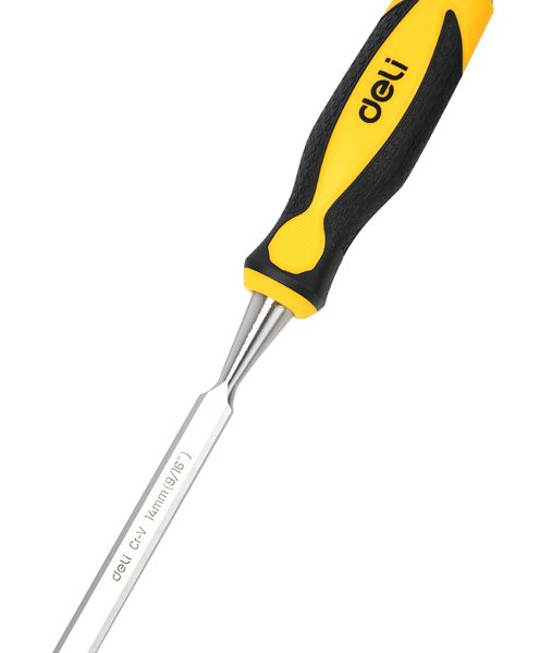 DELI σκαρπέλο ξύλου DL6214-E1 με αντιολισθητική λαβή, 14mm