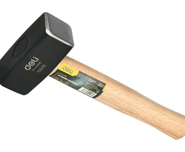 DELI βαριοπούλα DL448010 με ξύλινη λαβή, 1000gr, 270mm