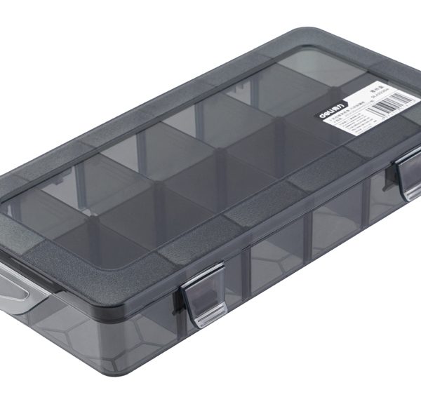 DELI ταμπακιέρα DL432304, 12 θέσεων, 26x13.5x4.4cm, πλαστική, μαύρη