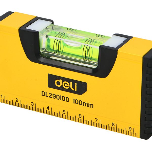 DELI αλφάδι DL290100 με 1 μάτι & κλίμακα, αλουμινίου, 10cm