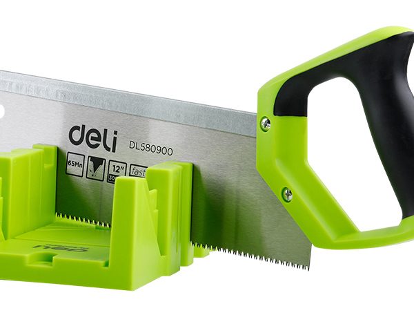 DELI πριόνι ξύλου DL580900 με φαλτσοκούτι, 300mm, 13 TPI