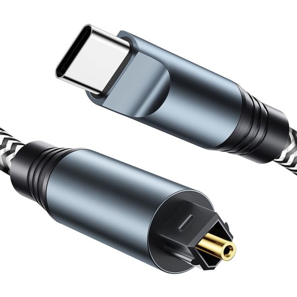 POWERTECH καλώδιο ήχου USB-C σε Toslink CAB-UC091, 1m, γκρι