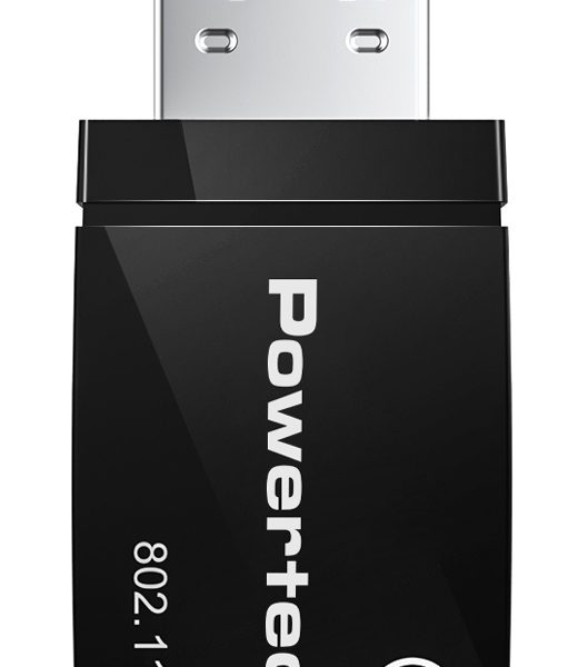 POWERTECH ασύρματος USB αντάπτορας δικτύου PT-1450, 1300Mbps dual band WiFi