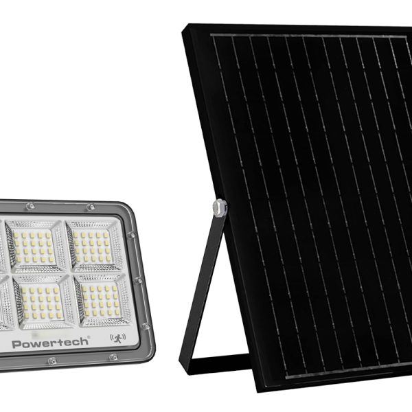 POWERTECH LED ηλιακός προβολέας PT-1458 με τηλεχειριστήριο, αισθητήρας κίνησης, 180W, 4000K, 2000lm, IP66
