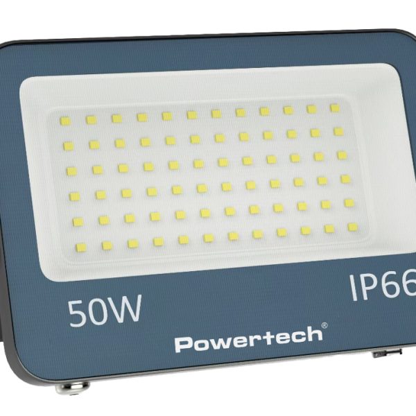 POWERTECH LED προβολέας PT-1459, 50W, 4000K, 4500lm, IP66