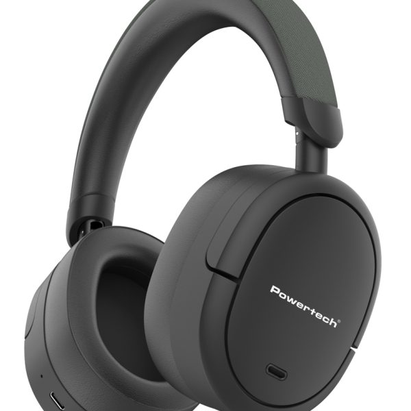 POWERTECH headphones PT-1462, ενσύρματα & ασύρματα, ANC & ENC, 40mm, 300mAh, μαύρα