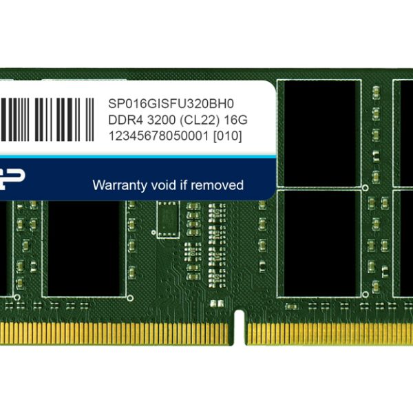 SILICON POWER industrial μνήμη DDR4 SODIMM SP016GISFU320BH0, 16GB, 3200MHz, CL22, -20~95 °C