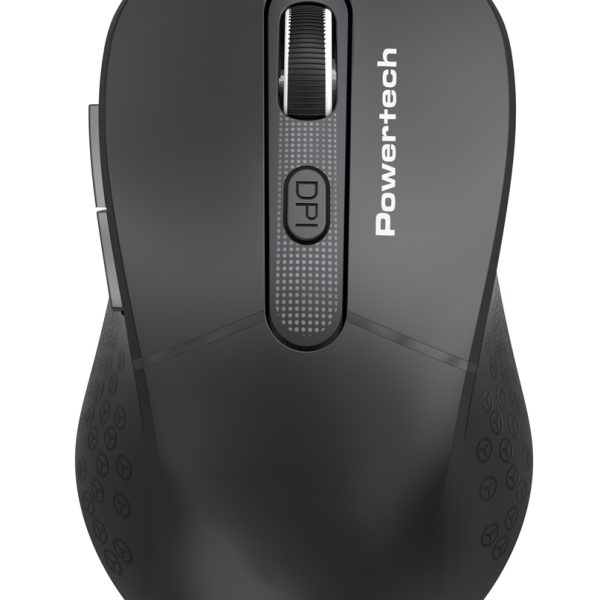 POWERTECH ασύρματο ποντίκι PT-1466, USB δέκτης, έως 1600DPI, μαύρο
