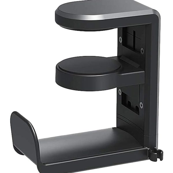 POWERTECH βάση ακουστικών γραφείου PT-1495, περιστρεφόμενη, μαύρη