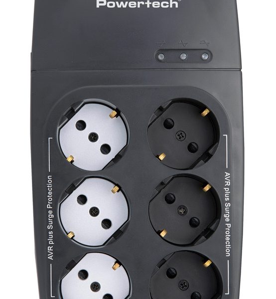 POWERTECH σταθεροποιητής ρεύματος PT-1496, 2000VA/1000W, 6x schuko