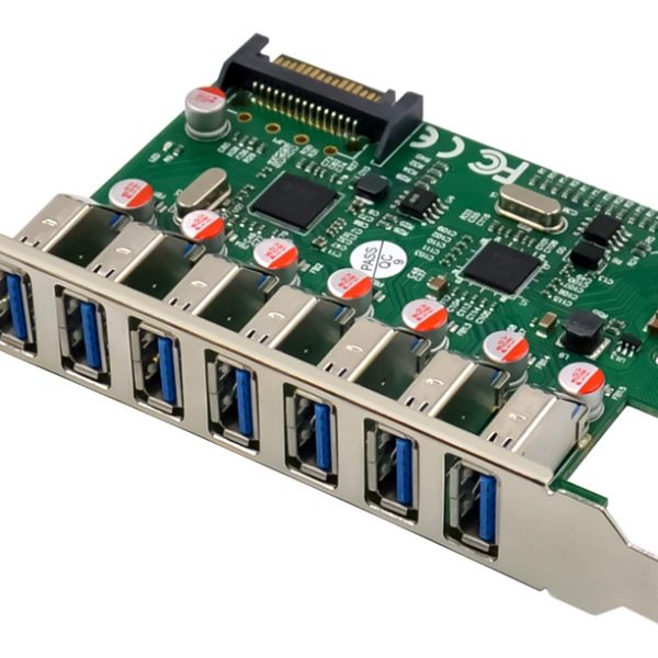 POWERTECH κάρτα επέκτασης PCIe σε 7x USB ST69, 5Gbps, VL805 & VL812