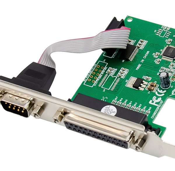 POWERTECH κάρτα επέκτασης PCIe σε serial & parallel ST39, WCH CH382L