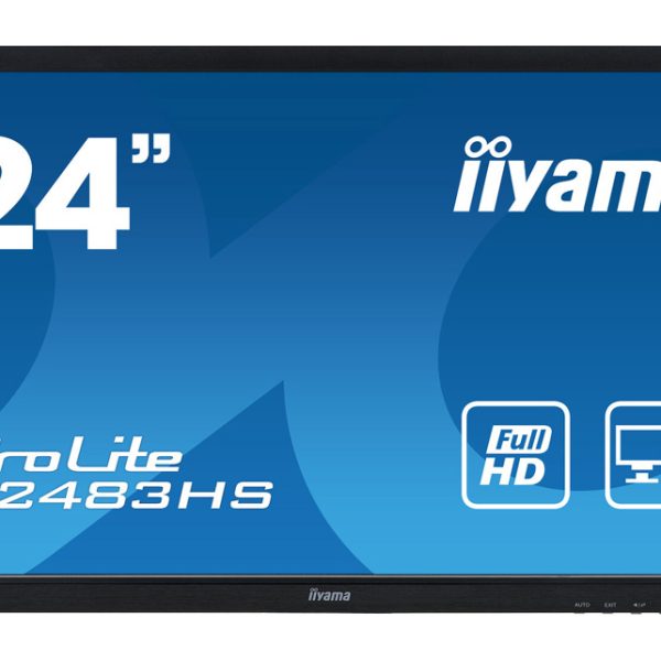 IIYAMA used οθόνη B2483HS LED, 24" Full HD, VGA/HDMI/DisplayPort, χωρίς βάση, Grade A