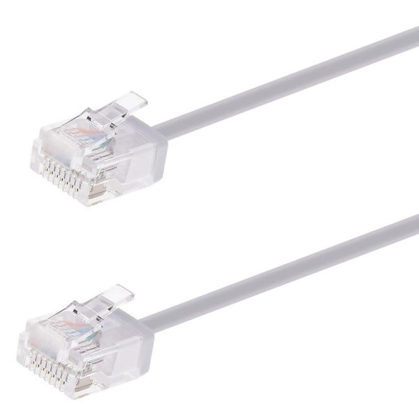 POWERTECH καλώδιο δικτύου CAB-N437, Cat 6A U/UTP, ultra slim, copper, 500MHz, 0.15m, γκρι