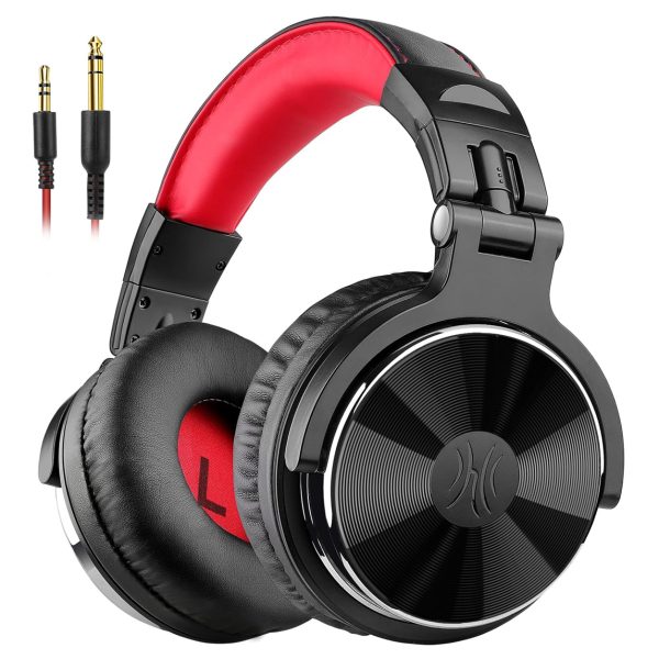 ONEODIO headset Studio Pro 10, 6.35mm & 3.5mm σύνδεση, Hi-Res, 50mm, μαύρο/κόκκινο