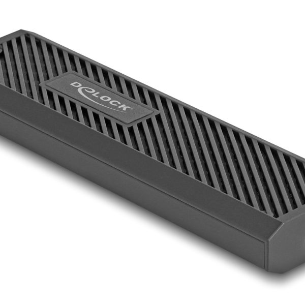 DELOCK θήκη για M.2 NVMe PCIe/SATA SSD 42031, 20Gbps, tool free, μαύρη