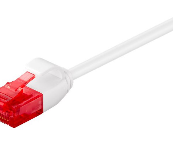 GOOBAY καλώδιο δικτύου 71550, CAT 6 U/UTP, slim, copper, 250MHz, 0.25m, λευκό